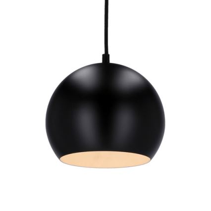 Luster na lanku FLEN 1xE27/40W/230V pr. 20 cm čierna