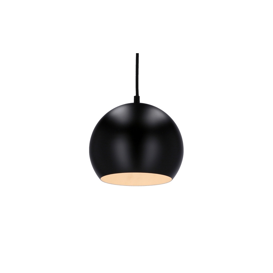 Luster na lanku FLEN 1xE27/40W/230V pr. 20 cm čierna