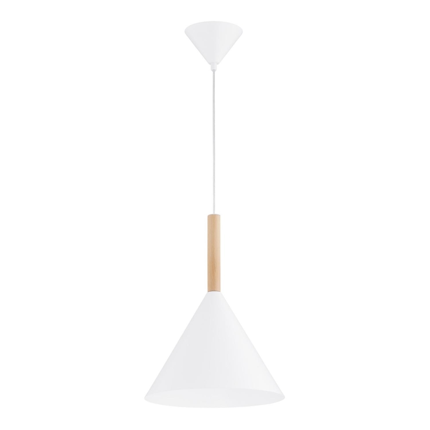 Luster na lanku FUKS 1xE27/15W/230V biela/béžová