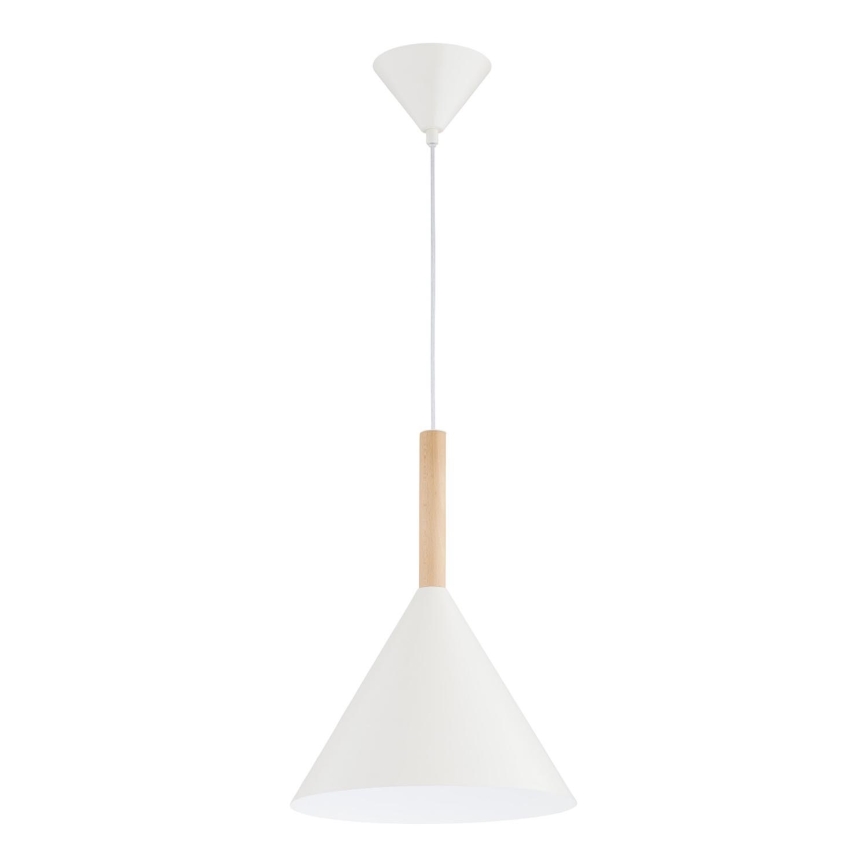 Luster na lanku FUKS 1xE27/15W/230V krémová/béžová