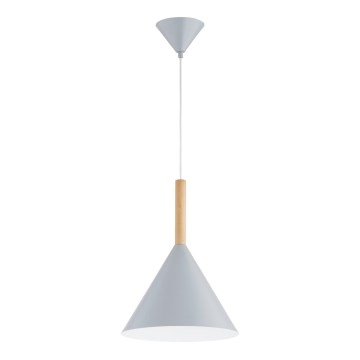 Luster na lanku FUKS 1xE27/15W/230V šedá/béžová