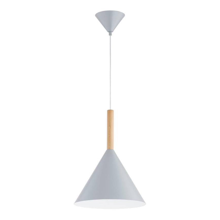 Luster na lanku FUKS 1xE27/15W/230V šedá/béžová