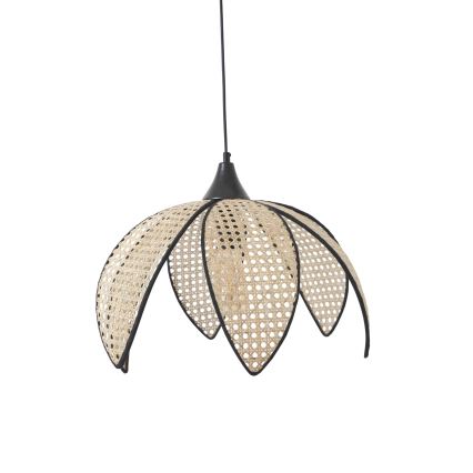 Luster na lanku FUME 1xE27/40W/230V pr. 40 cm čierna/béžová