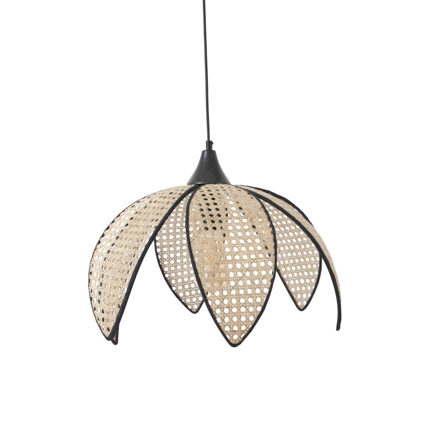 Luster na lanku FUME 1xE27/40W/230V pr. 40 cm čierna/béžová