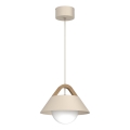 Luster na lanku FUNDA 1xE27/15W/230V béžový