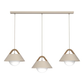 Luster na lanku FUNDA 3xE27/15W/230V béžový