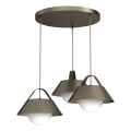 Luster na lanku FUNDA 3xE27/15W/230V bronzový