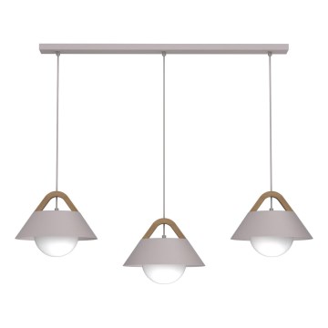 Luster na lanku FUNDA 3xE27/15W/230V krémový