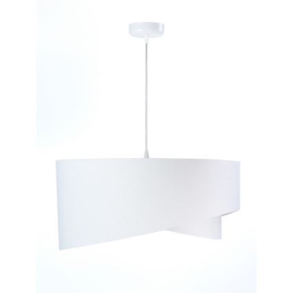 Luster na lanku GALAXY 1xE27/60W/230V biela/zlatá
