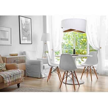 Luster na lanku GALAXY 1xE27/60W/230V biela/zlatá