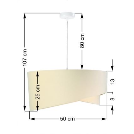 Luster na lanku GALAXY 1xE27/60W/230V