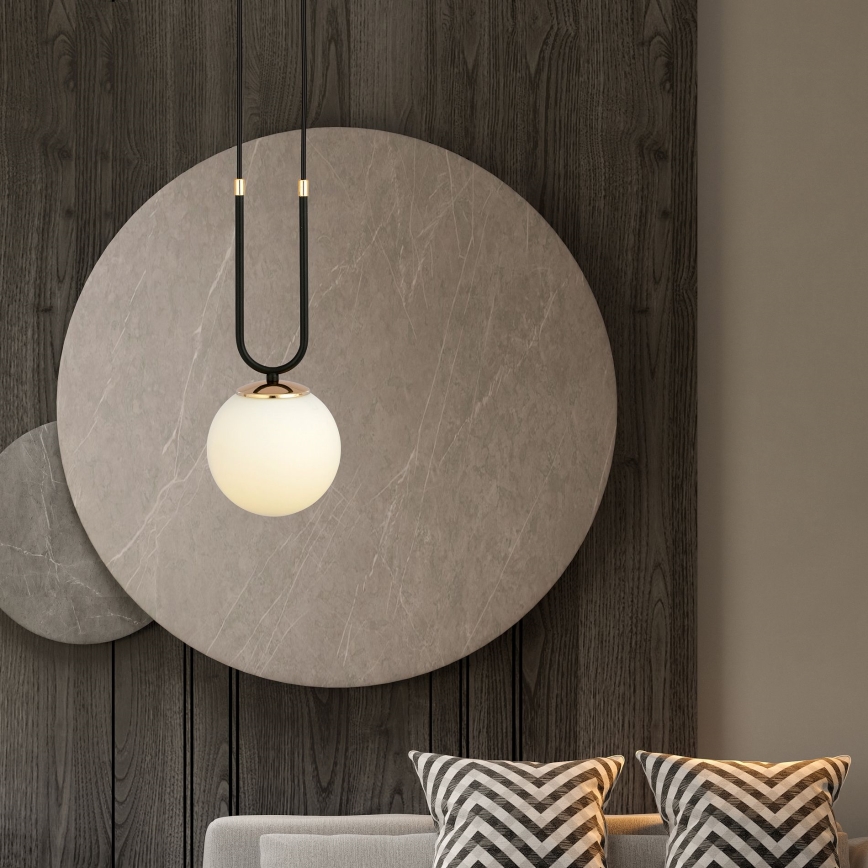 Luster na lanku GLAM 1xE14/10W/230V čierna
