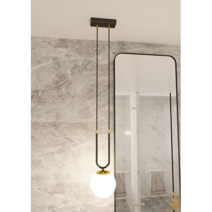 Luster na lanku GLAM 1xE14/10W/230V čierna