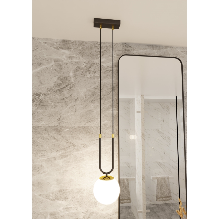 Luster na lanku GLAM 1xE14/10W/230V čierna