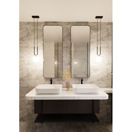 Luster na lanku GLAM 1xE14/10W/230V čierna