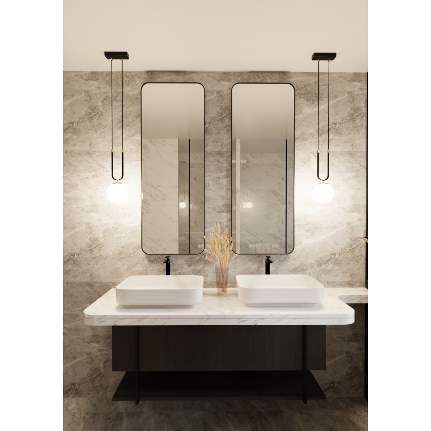 Luster na lanku GLAM 1xE14/10W/230V čierna