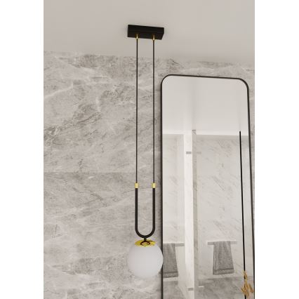 Luster na lanku GLAM 1xE14/10W/230V čierna