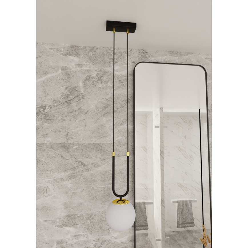Luster na lanku GLAM 1xE14/10W/230V čierna