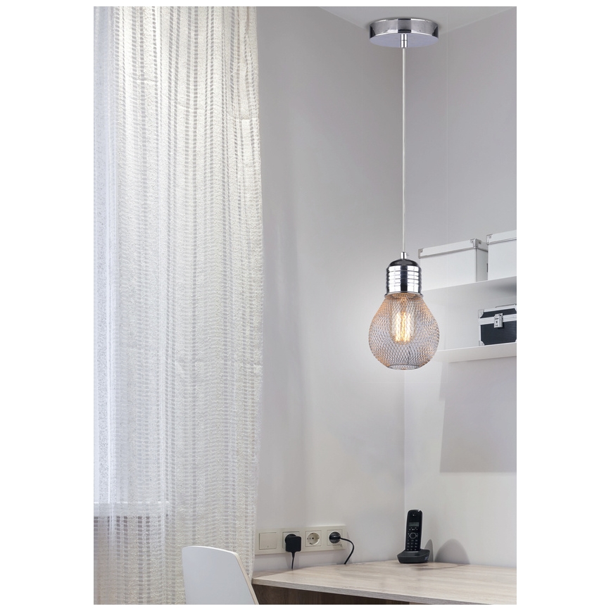 Luster na lanku GLIVA 1xE27/60W/230V