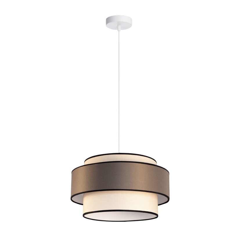 Luster na lanku GRACE 1xE27/60W/230V krémová/hnedá