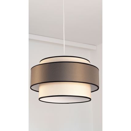 Luster na lanku GRACE 1xE27/60W/230V krémová/hnedá