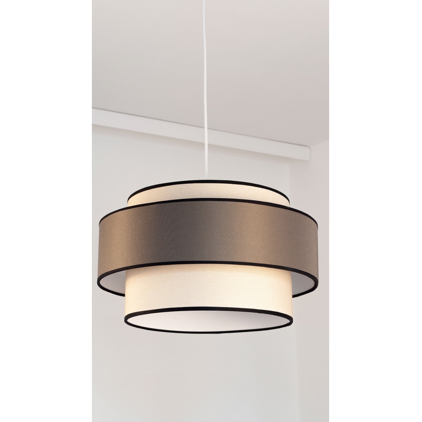 Luster na lanku GRACE 1xE27/60W/230V krémová/hnedá