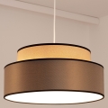 Luster na lanku GRACE 1xE27/60W/230V pr. 40 cm béžová/hnedá