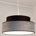 Luster na lanku GRACE 1xE27/60W/230V pr. 40 cm čierna/šedá