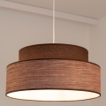 Luster na lanku GRACE 1xE27/60W/230V pr. 40 cm hnedá/béžová
