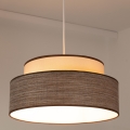 Luster na lanku GRACE 1xE27/60W/230V pr. 40 cm krémová/hnedá
