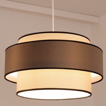Luster na lanku GRACE 1xE27/60W/230V pr. 40 cm krémová/hnedá