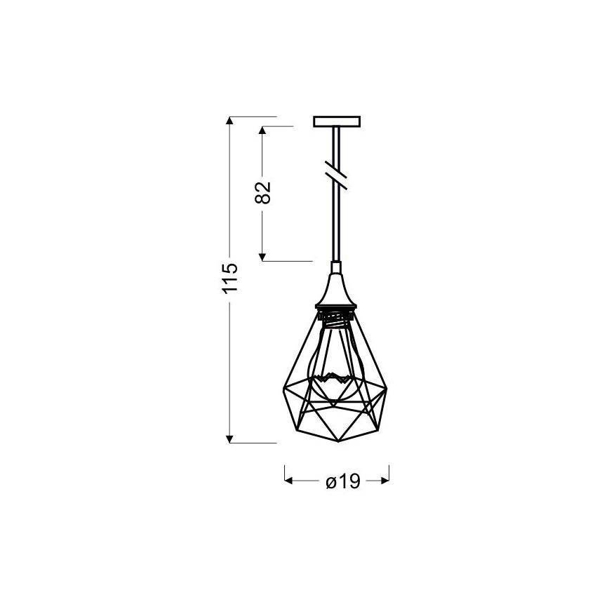Luster na lanku GRAF 1xE27/60W/230V