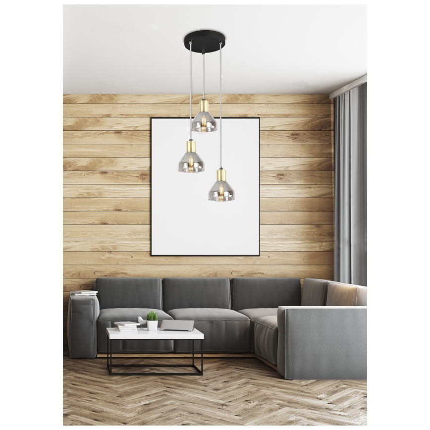 Luster na lanku GREGORY 3xE14/40W/230V