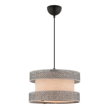 Luster na lánku HALO 1xE27/60W/230V béžová/sivá