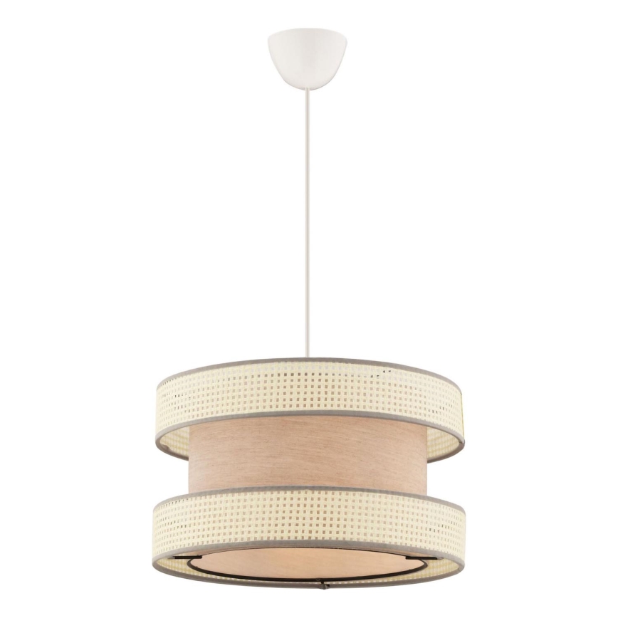 Luster na lanku HALO 1xE27/60W/230V béžový/krémový