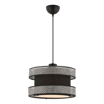 Luster na lánku HALO 1xE27/60W/230V čierna/sivá