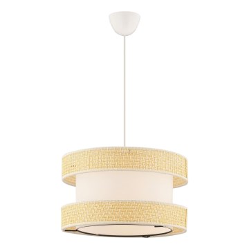 Luster na lanku HALO 1xE27/60W/230V krémová/béžová