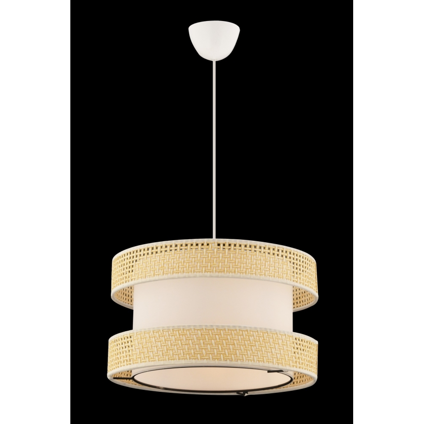 Luster na lanku HALO 1xE27/60W/230V krémová/béžová