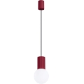 Luster na lanku HALO 1xG9/8W/230V pr. 12 cm červená