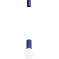 Luster na lanku HALO 1xG9/8W/230V pr. 12 cm modrá