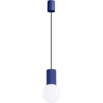 Luster na lanku HALO 1xG9/8W/230V pr. 12 cm modrá