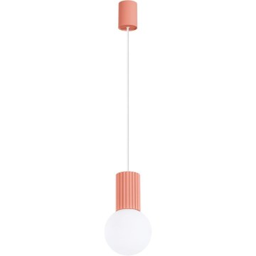 Luster na lanku HALO 1xG9/8W/230V pr. 12 cm ružová