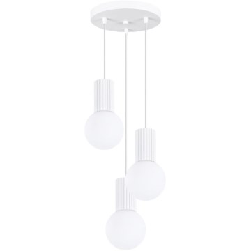 Luster na lanku HALO 3xG9/8W/230V pr. 25 cm biela