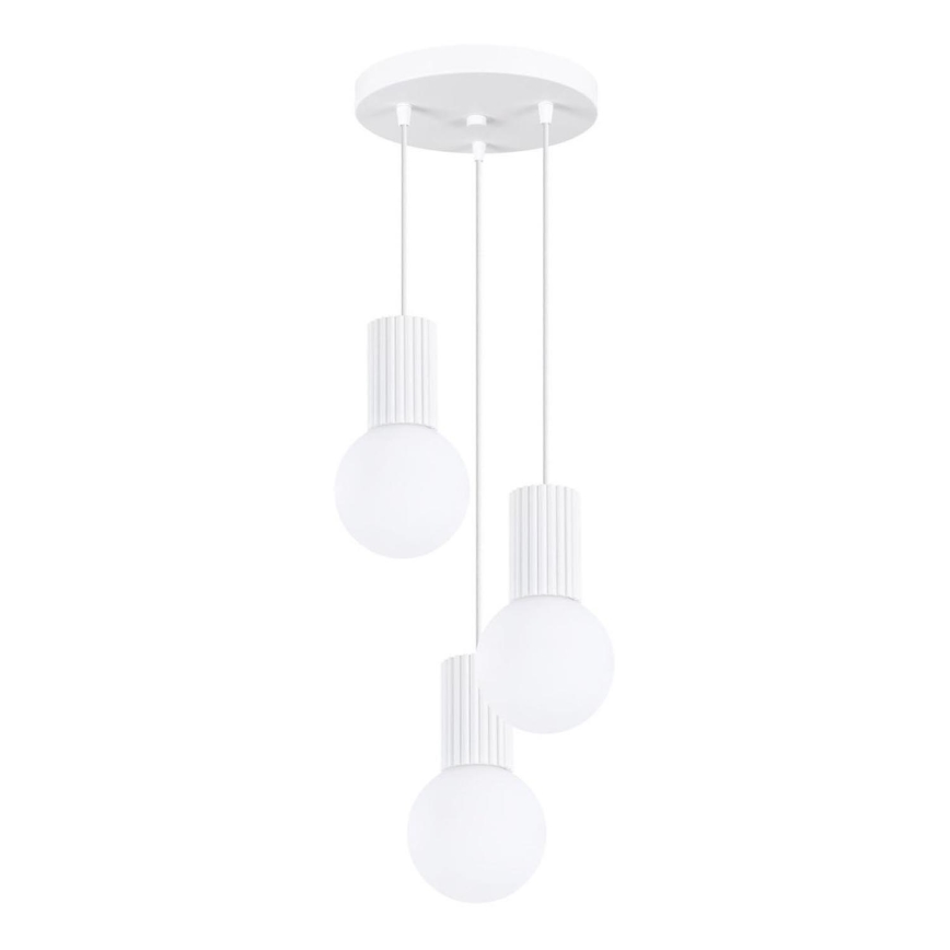 Luster na lanku HALO 3xG9/8W/230V pr. 25 cm biela