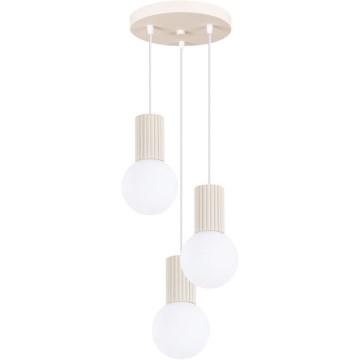 Luster na lanku HALO 3xG9/8W/230V pr. 25 cm krémová