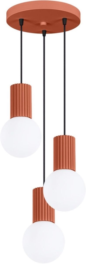 Luster na lanku HALO 3xG9/8W/230V pr. 25 cm oranžová