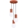 Luster na lanku HALO 3xG9/8W/230V pr. 25 cm oranžová