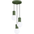 Luster na lanku HALO 3xG9/8W/230V pr. 25 cm zelená