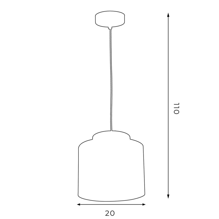 Luster na lanku HAVARD 1xE27/60W/230V čierna/mosadz
