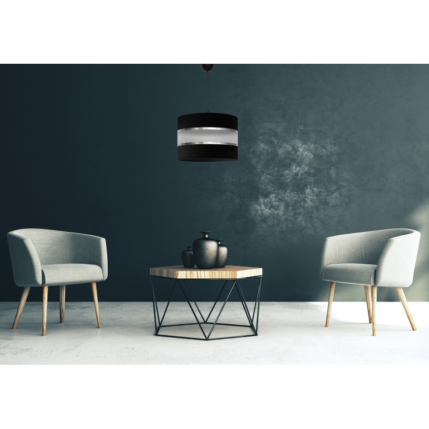 Luster na lanku HELEN 1xE27/15W/230V čierna